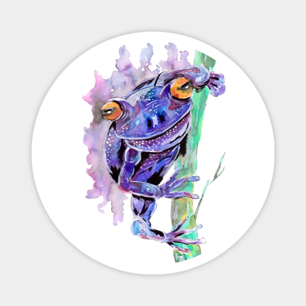 Purple Frog Magnet by ZeichenbloQ